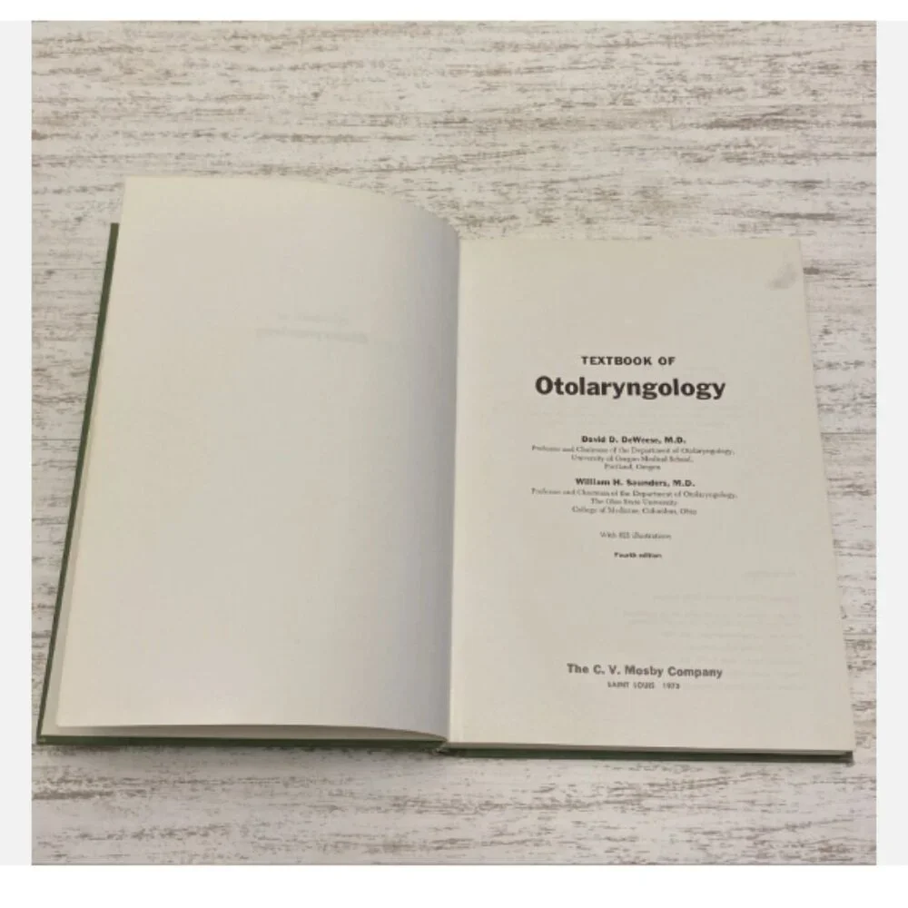 Textbook Of Otolaryngology DeWeese Sanders 4th Ed 1973